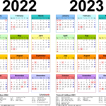 1 Page Printable 2023 Calendar Calendar Inspiration Design