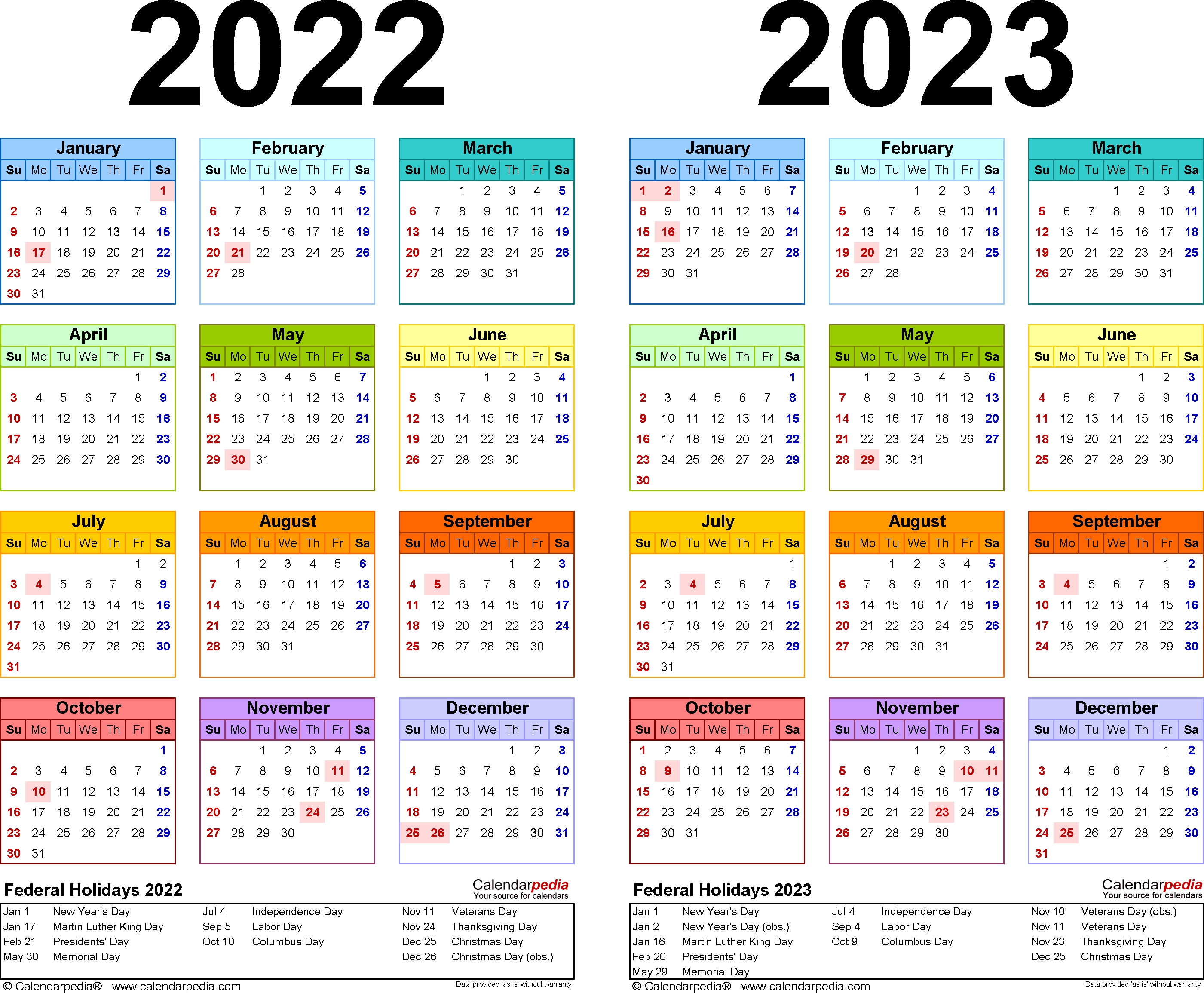 1 Page Printable 2023 Calendar Calendar Inspiration Design