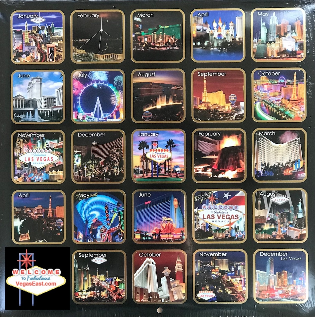 2022 2023 24 Month 2 Year Las Vegas Wall Calendar MGM Mirage Venetian