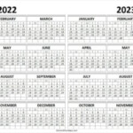 2022 And 2023 Monthly Calendar Printable Archives 12 Month Holidays
