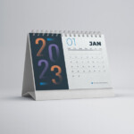2023 Desk Calendar PSD Template Bundle Etsy