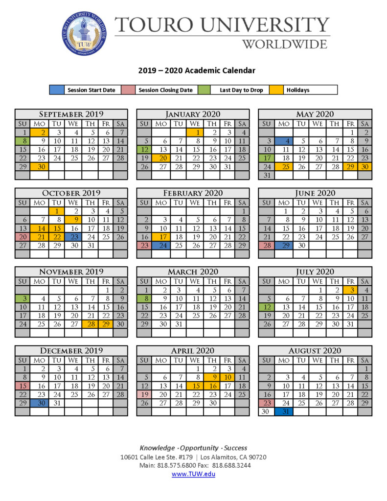 Academic Calendar Fall 2020 Ucf CALENDAR ONLINE 2019