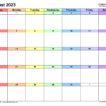 August 2023 Calendar Templates For Word Excel And PDF