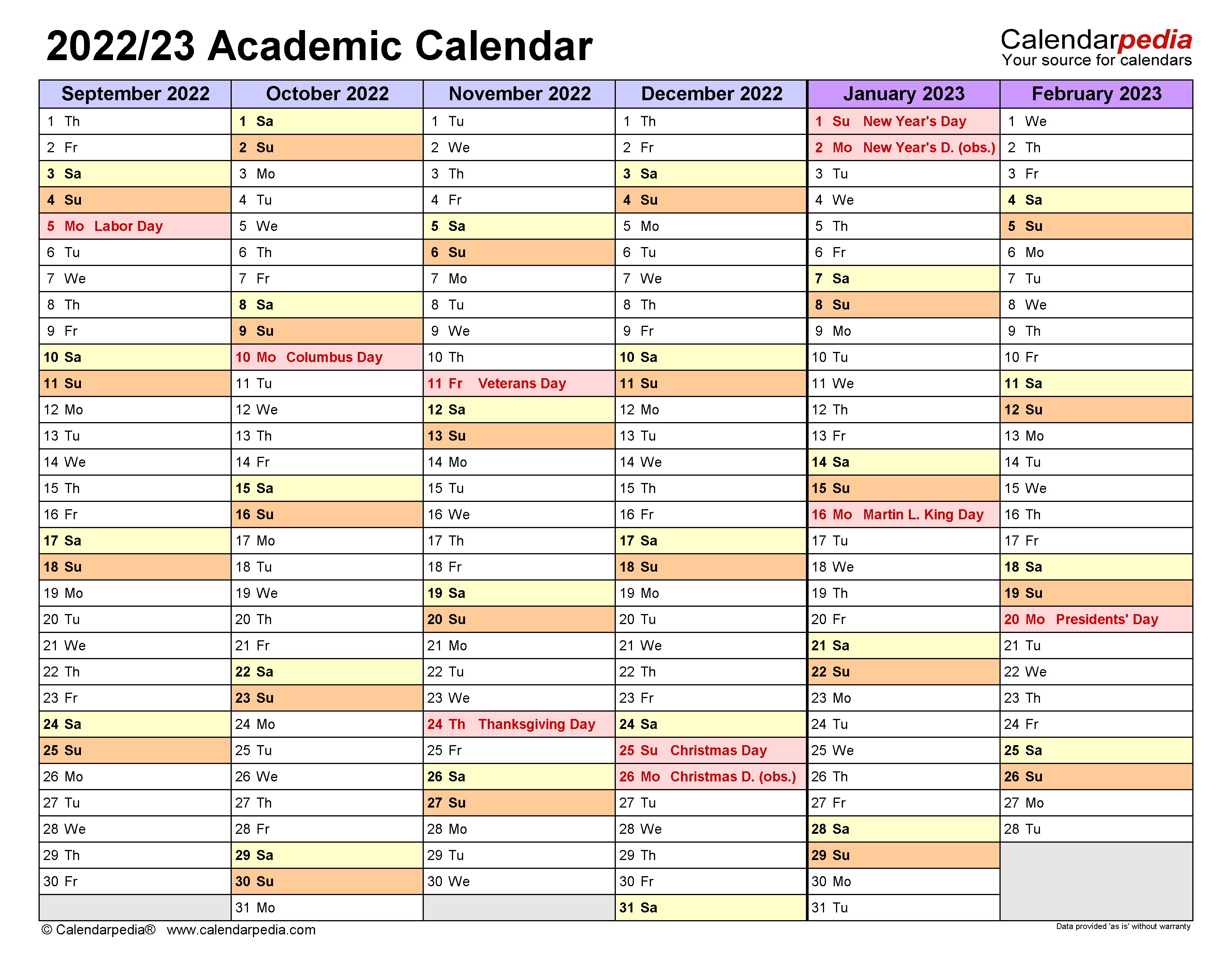 Pitt Academic Calendar 20222023