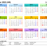 Calendar 2023 UK Free Printable Microsoft Word Templates
