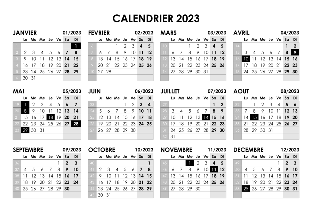 Calendrier Annuel Simple 2022 2023 Calendrier Juin