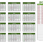 Editable 2023 Yearly Calendar Landscape Free Printable Templates