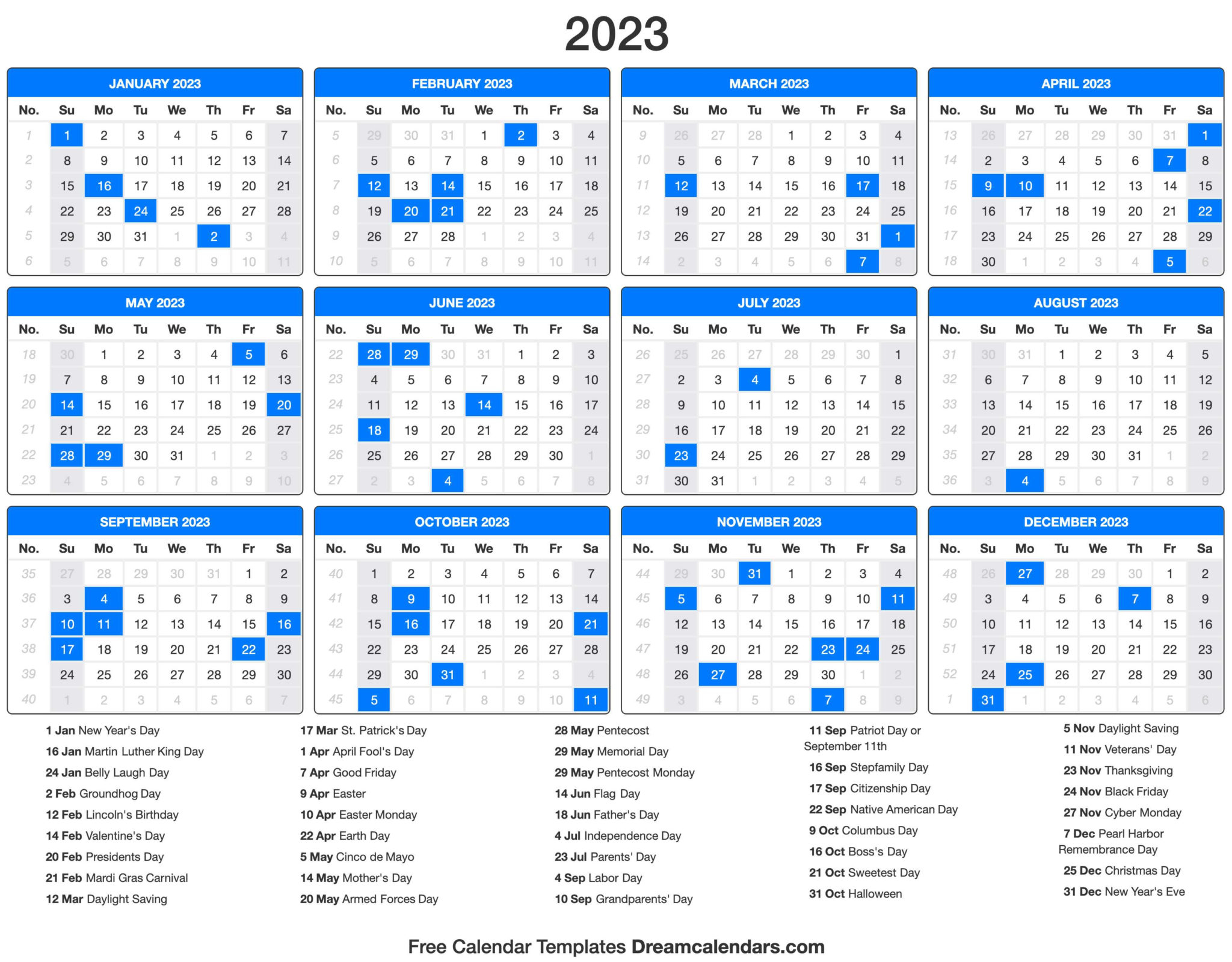Printable Jewish Calendar 2023 - Printable Calendar 2023