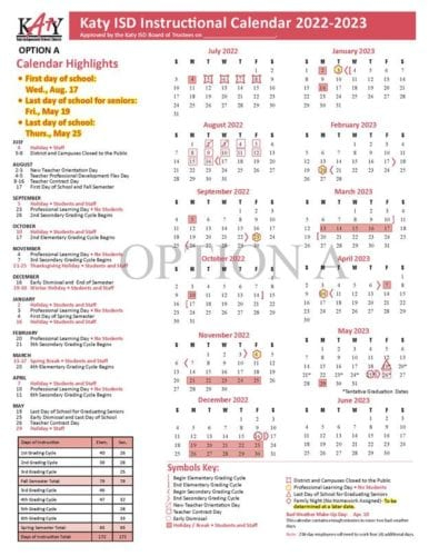 Katy ISD Approves 2022 2023 Instructional Calendar The Katy News