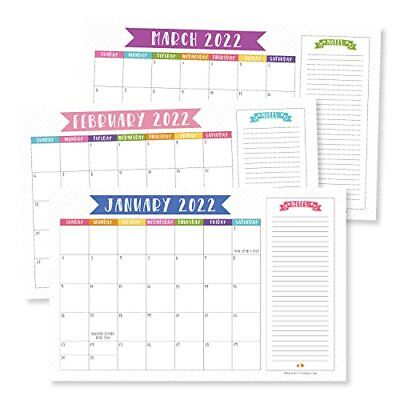 Large Desk Calendar 2022 2023 Colorful Desk Calendars 2022 2022 