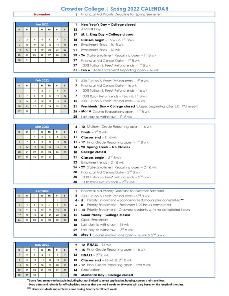 Missouri State University Calendar Spring 2022 February Calender 2023