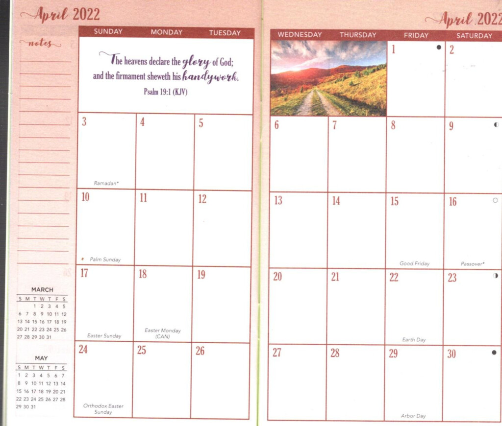 Psalms 2022 2023 2 Year Pocket Planner Calendar Organizer 