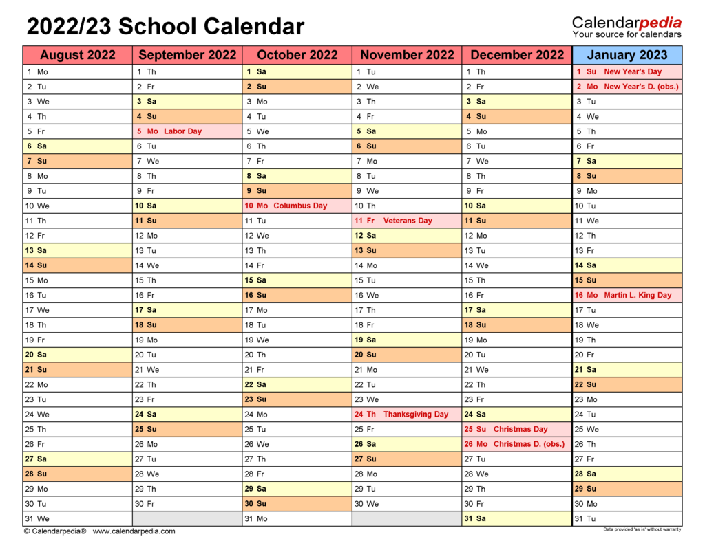 Sylvan Park Elementary Calendar 2022 2023 Blank Calendar 2022