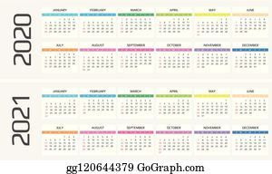 Vector Stock Calendar 2021 And 2022 2023 Template 12 Months 