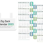 Zig Zack Calendar 2023 Presentation Graphics Presentation