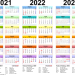 3 Year Calendar 2021 To 2023 Month Calendar Printable