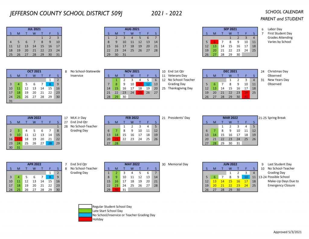Jefferson County Schools 2022 Calendar April 2022 Calendar