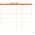 Monthly 2023 Calendar Calendar Quickly