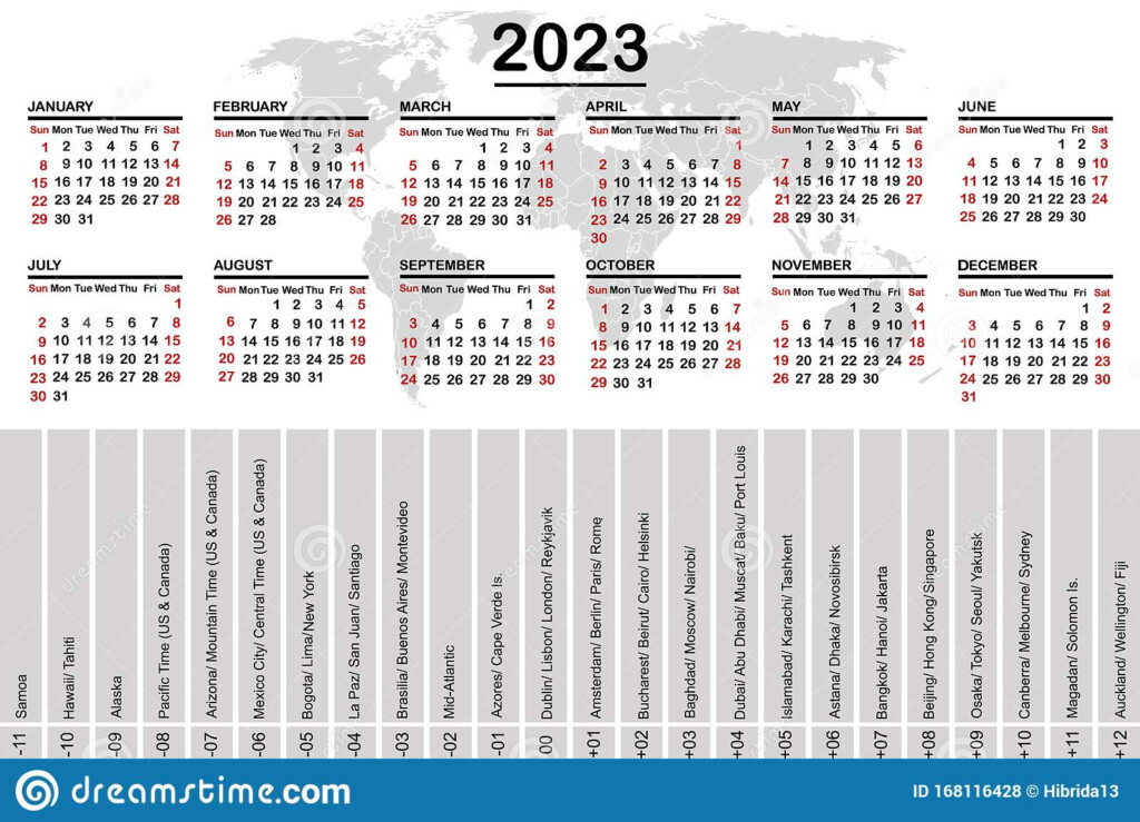 Simple 2023 Year Calendar Vector Illustration CartoonDealer 80462266