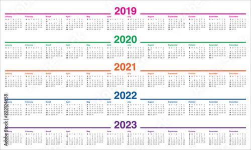 2019 2023 Calendar