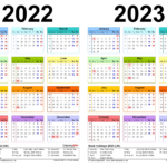 14 Calendario 2023 Editable 2022 Calendar With Holidays Printable 2023