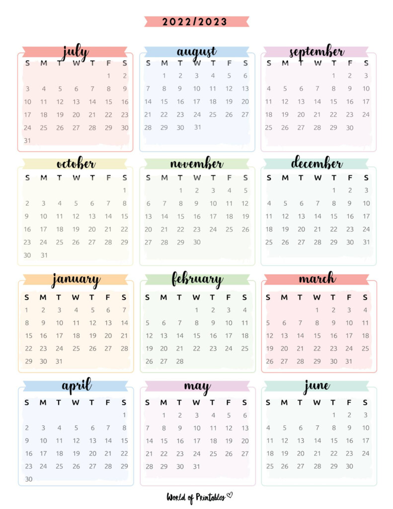 2022 2023 Two Year Calendar Free Printable Word Templates Template 2 