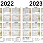 2022 23 Calendar Excel