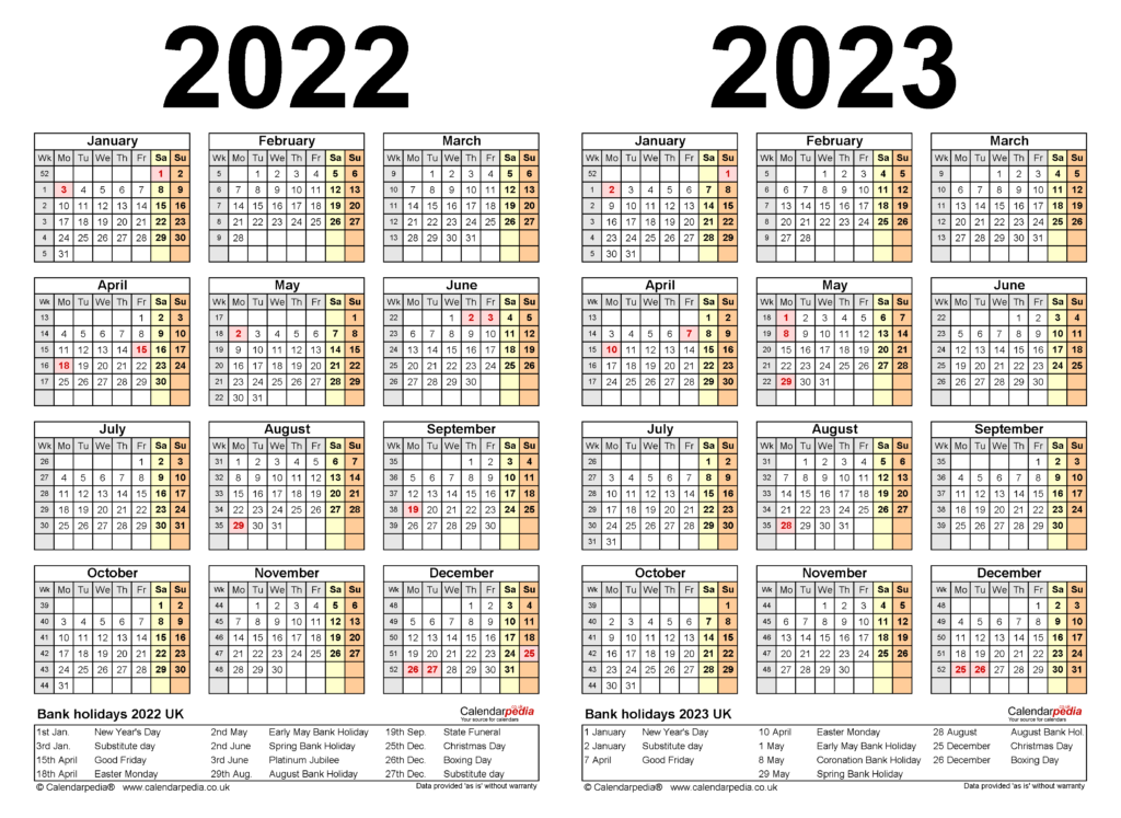 2022 23 Calendar Excel Customize And Print