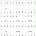 2023 Printable Calendar Full Year Calendar Grid Style