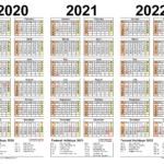 3 Year Calendar 2020 To 2023 Calendar Template Printable Monthly Yearly