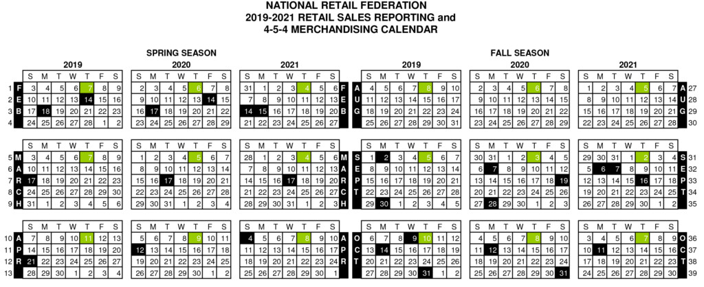 454 Retail Calendar 2020 Printable Calendar 2021 2022