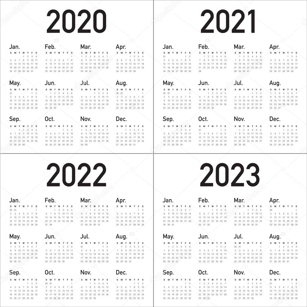Calendar 2021 2023 Month Calendar Printable
