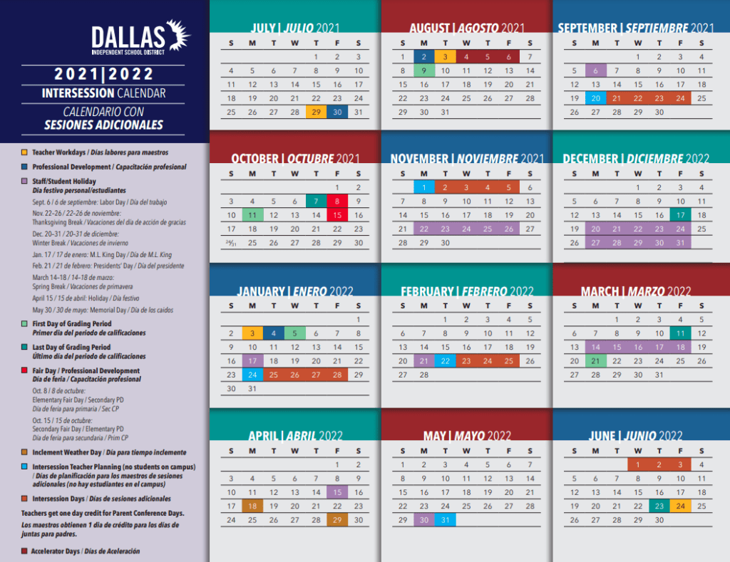 Dallas Isd 2021 2022 Calendar AA2022