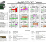 District Calendar 2022 2023 Luling Independent School District