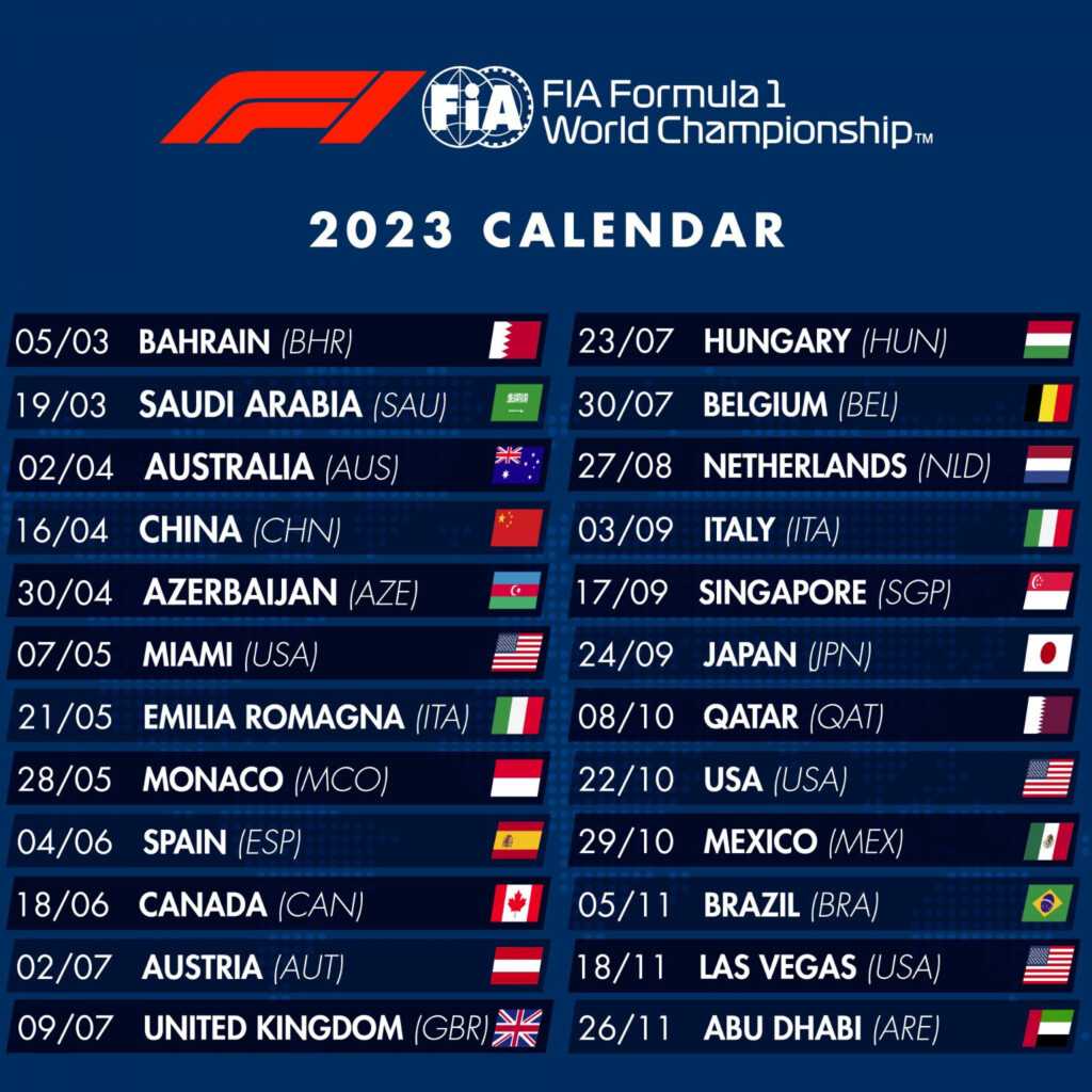 F1 2023 Kalender FHM