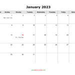 Free Printable Monthly Calendar 2023 Landscape Printable Templates Free