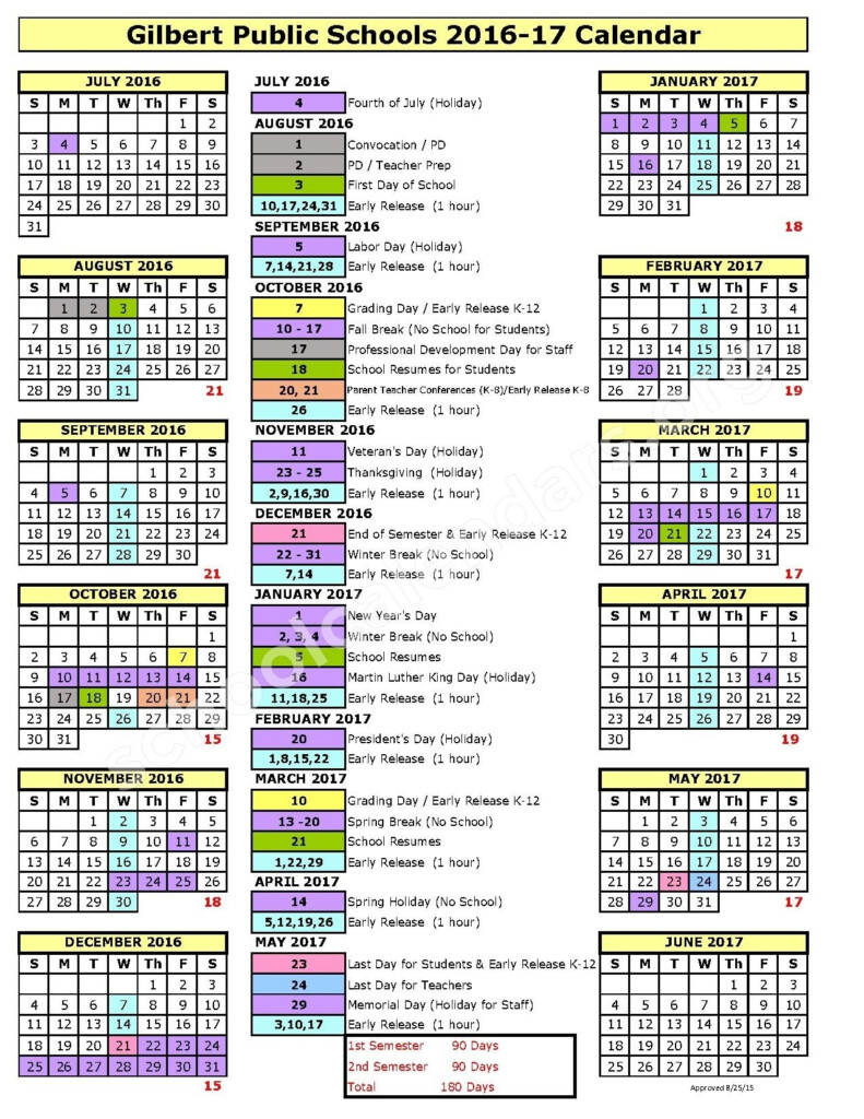 Gilbert Public Schools Calendar Qualads