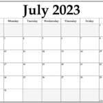 July 2023 Calendar Page Printable Get Calender 2023 Update