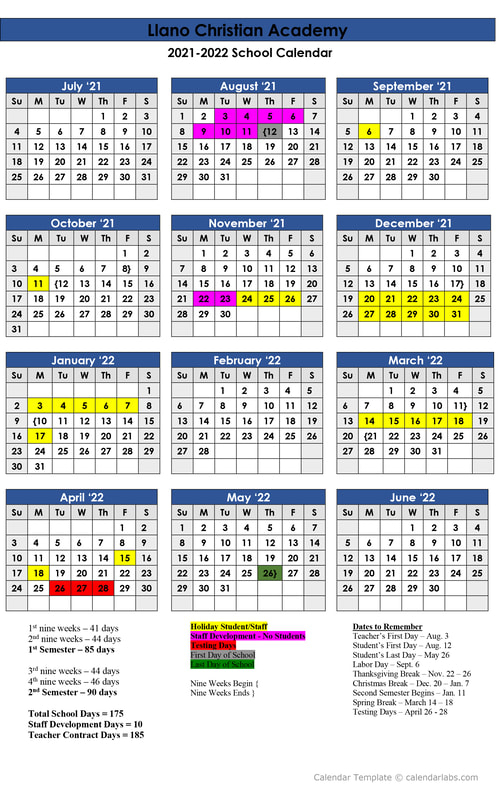 Lca Calendar 2022 2023 Calendar2023