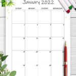 Monthly 2022 Calendar Printable With Coloring On Weekend Printable