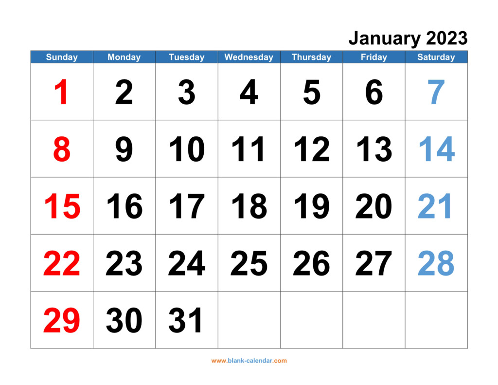 Monthly Calendar 2023 Free Download Editable And Printable