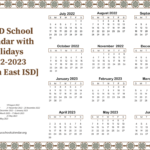 North East ISD NEISD School Calendar With Holidays 2022 2023