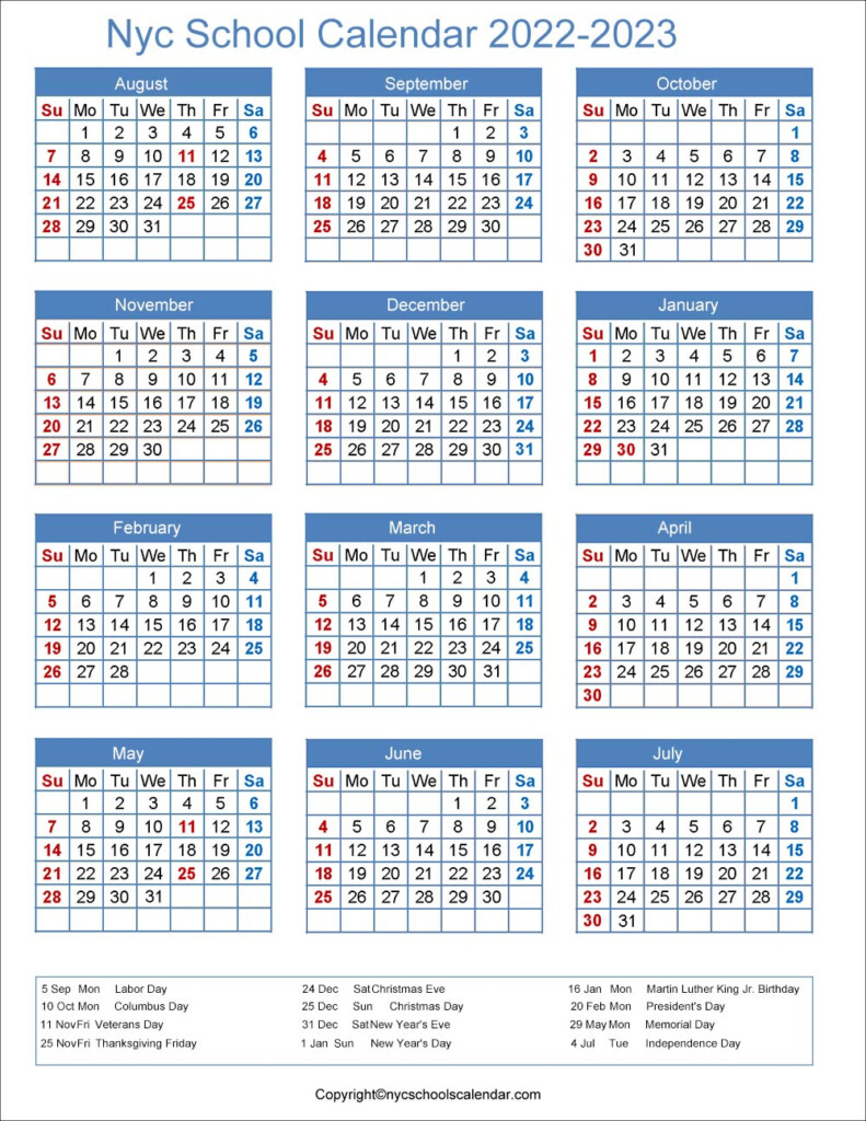Nyc Doe Calendar 2022 2023 Pdf Get Update News