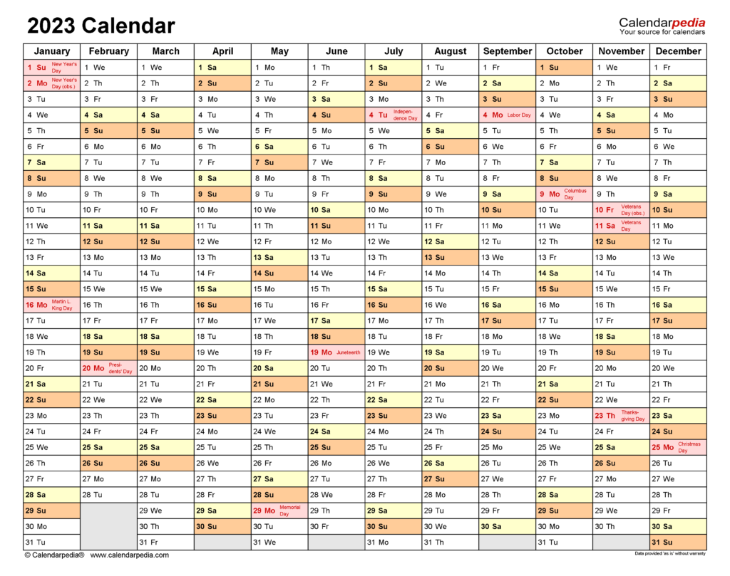 Printable Calendar For 2023 Customize And Print