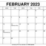Printable February 2023 Calendar Templates With Holidays Wiki Calendar