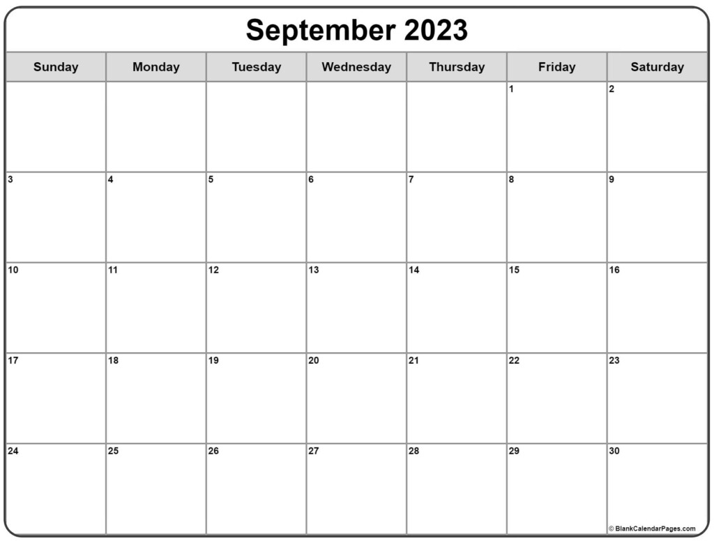 September 2023 Calendar Printable Printable World Holiday