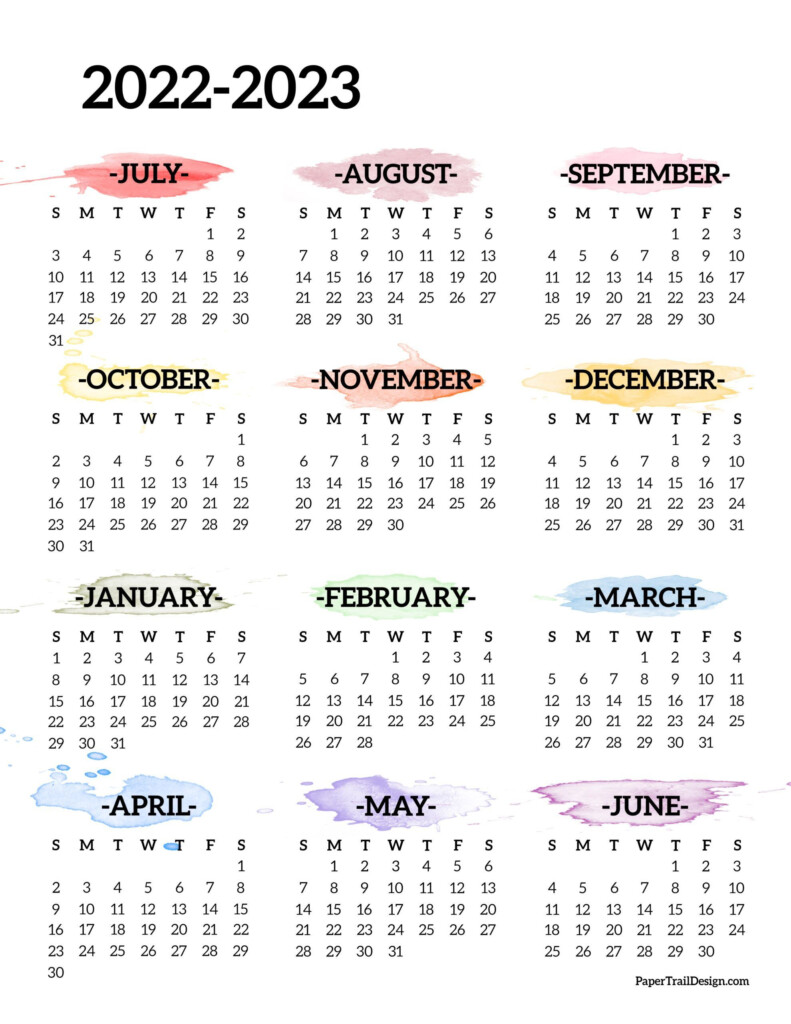 Split Year Calendars 2022 2023 July To June Pdf Templates Split Year 