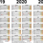 Three Year Printable Calendar 2020 To 2023 Calendar Template Www