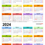 Two Year Calendars For 2023 2024 UK For PDF