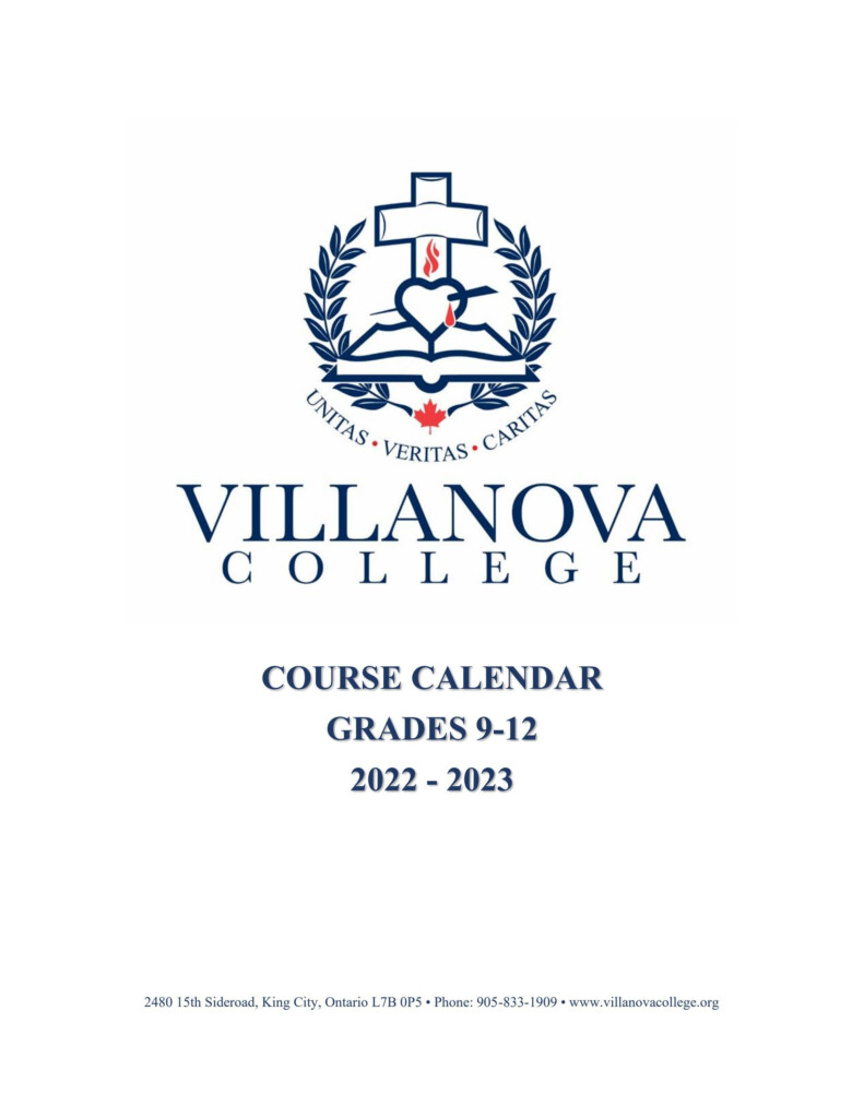 Villanova College Course Calendar 2022 2023 By Villanova College Issuu